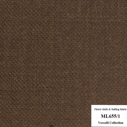 ML655/1 Vercelli CXM - Vải Suit 95% Wool - Nâu Trơn